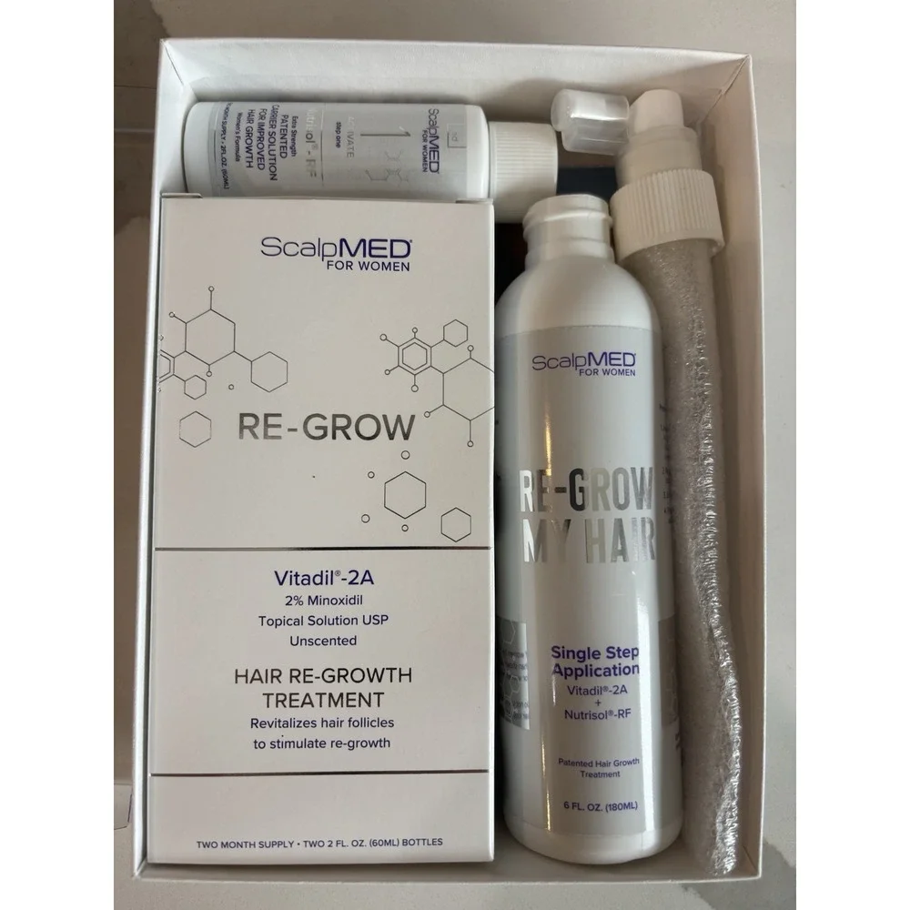 ScalpMED For Women Re-Grow Vitadil-2A Hair Loss Kit - New Sealed Damage To Box